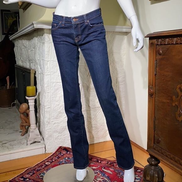 J BRAND Low Rise CIGARETTE Denim Slim Leg Stretch 914 INK Dark Jeans - Picture 3 of 9